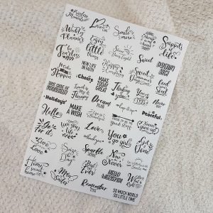 Quote Stickers Sheet - Script Style