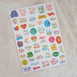Quote Stickers Sheet - Colour Script