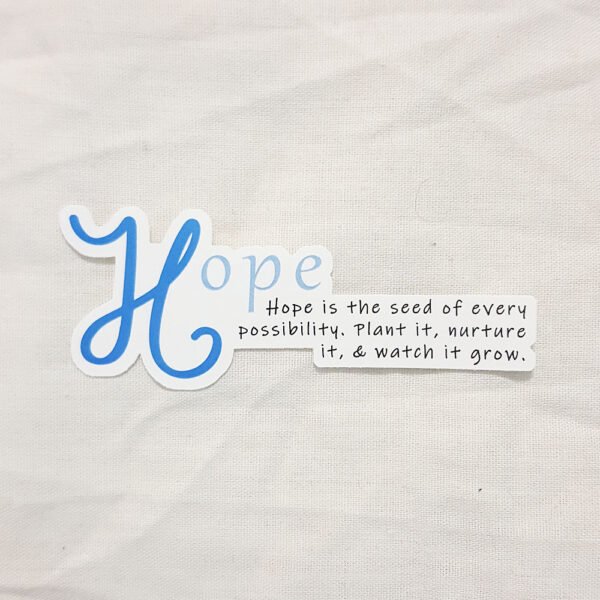 Hope with Quote Sticker