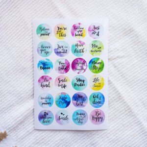 Mini Inspirational Quotes Sticker Sheet