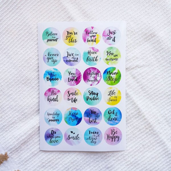 Mini Inspirational Quotes Sticker Sheet
