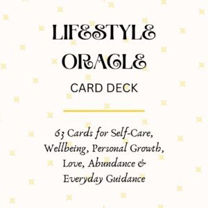 Lifestyle Oracle Card Deck with 63 cards for self-care, wellbeing and personal growth